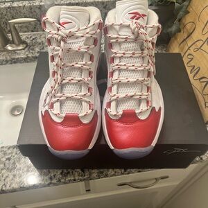 Reebok Red and White Sneakers